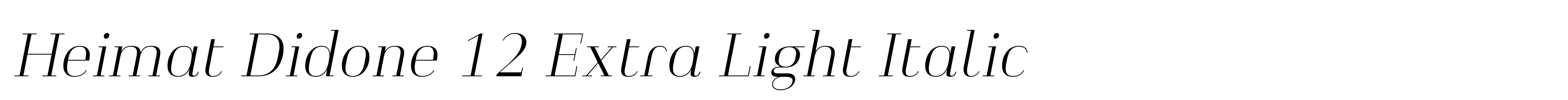 Heimat Didone 12 Extra Light Italic
